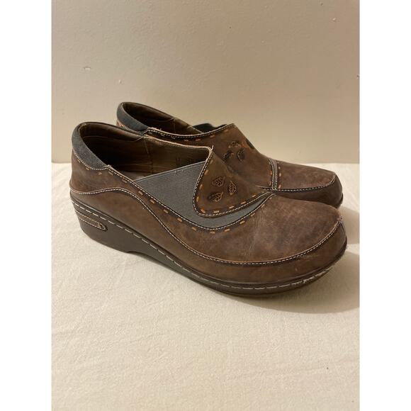 L'Artiste Spring Step Burbank Womens Size 42 Brown Clogs Leather Shoes Slip On‎ - Picture 1 of 12